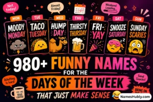 Funny Names for the Days of the Week
