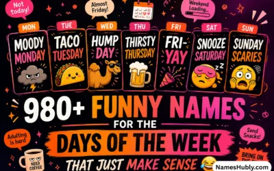 Funny Names for the Days of the Week