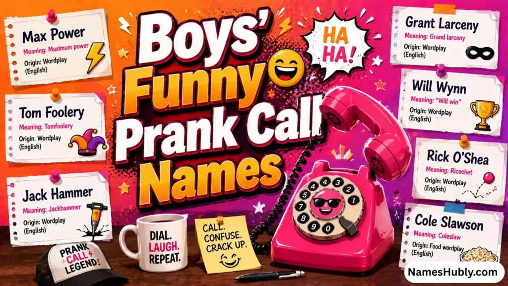 Boys' Funny Prank Call Names 👨