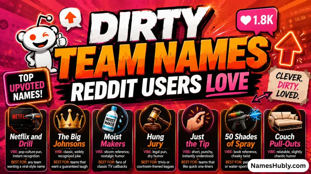 Dirty Team Names Reddit Users Love