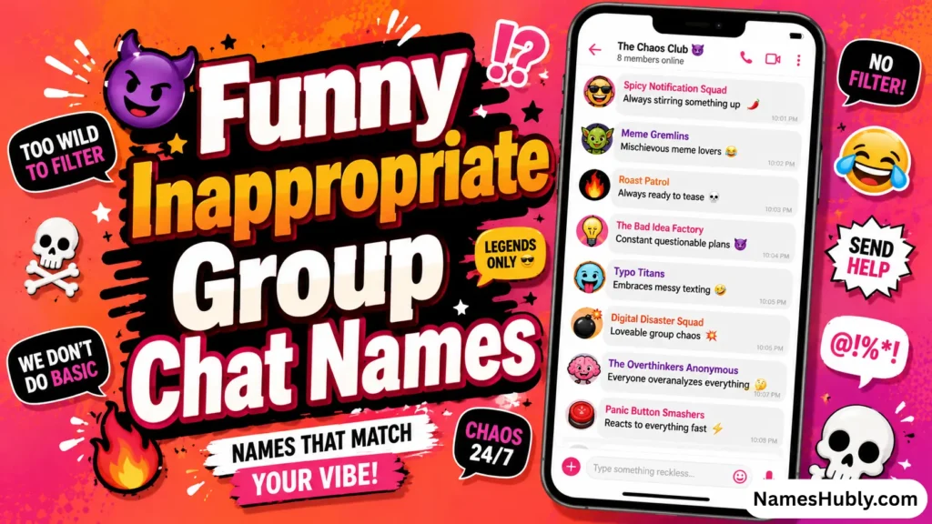 Funny Inappropriate Group Chat Names