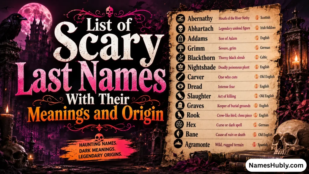 List of Scary Last Names With Their Meanings and Origin