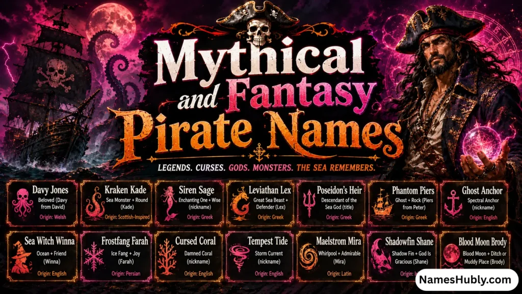 Mythical and Fantasy Pirate Names