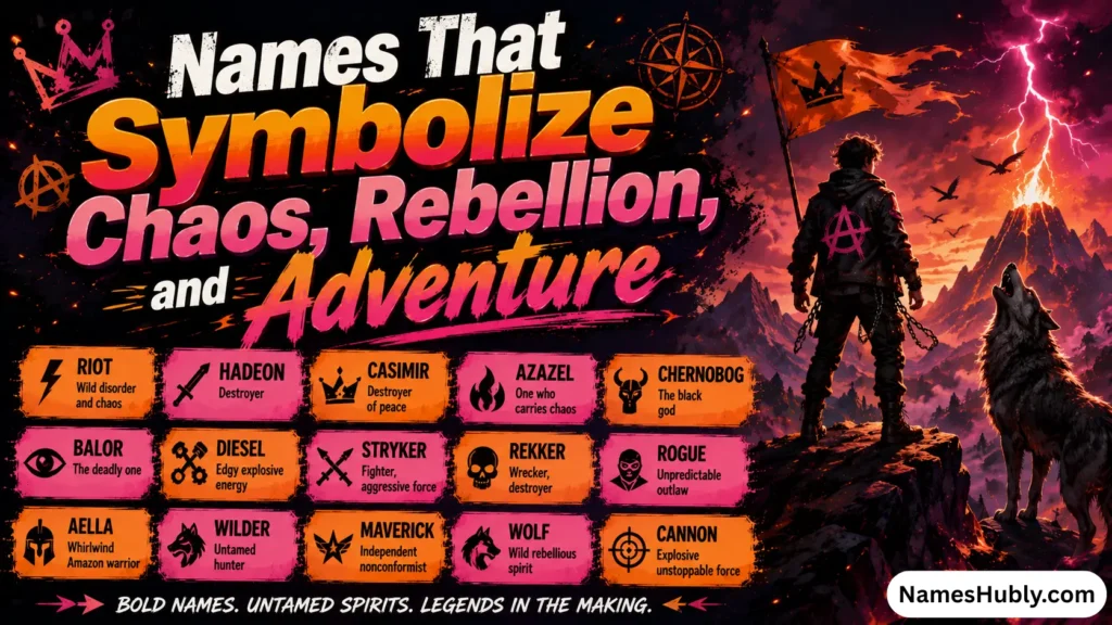 Names That Symbolize Chaos, Rebellion, and Adventure