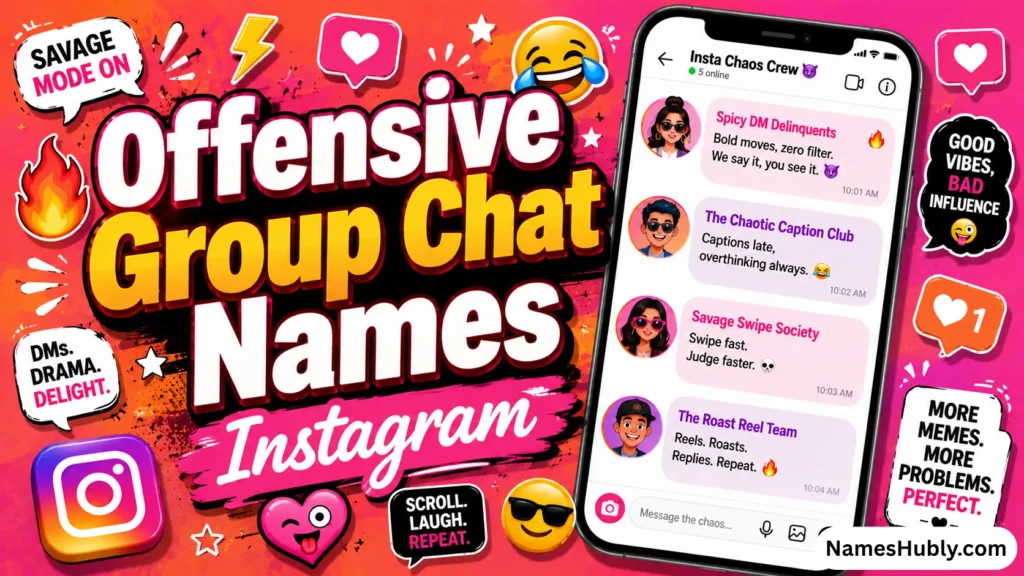 Offensive Group Chat Names Instagram
