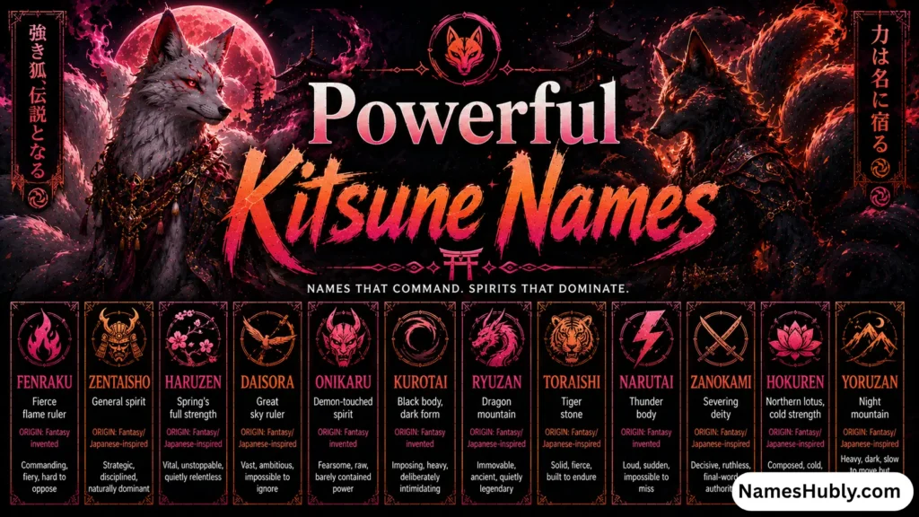Powerful Kitsune Names