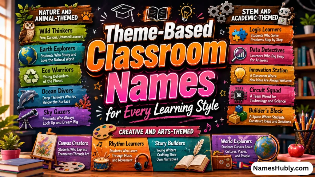 Theme-Based Classroom Names for Every Learning Style