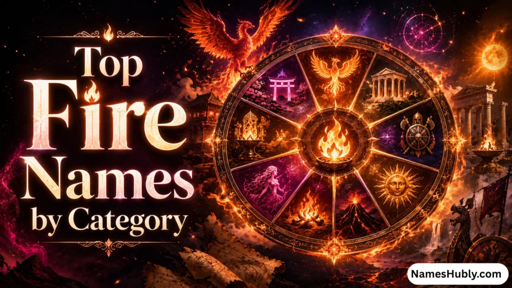 Top Fire Names by Category