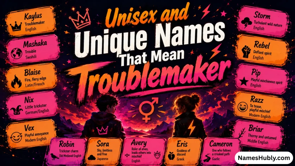 Unisex and Unique Names That Mean Troublemaker