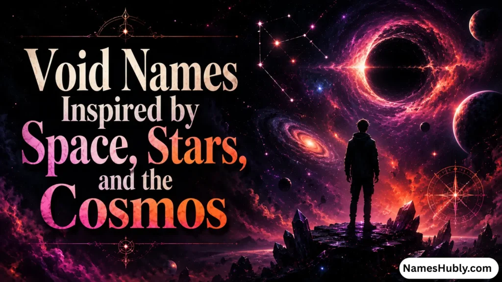 Void Names Inspired by Space, Stars, and the Cosmos