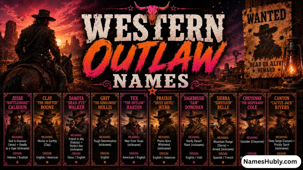 Western Outlaw Names