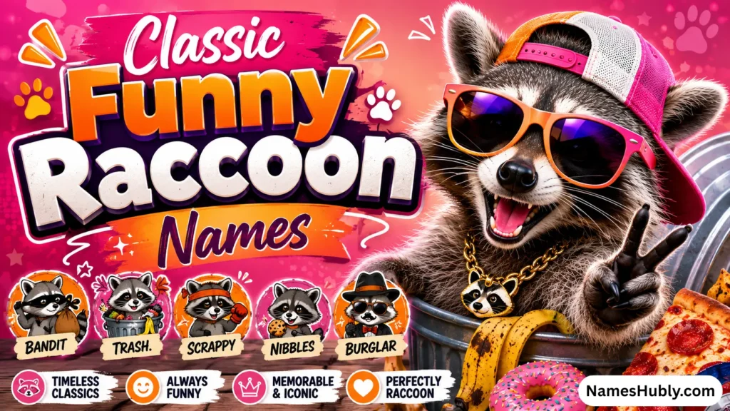 Classic Funny Raccoon Names