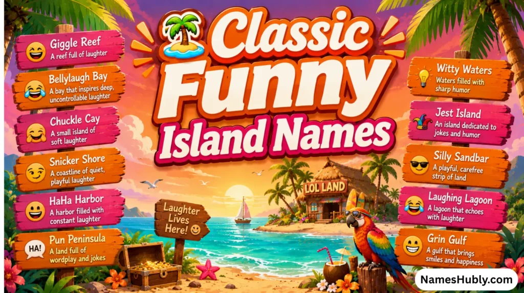 🏝️ Classic Funny Island Names