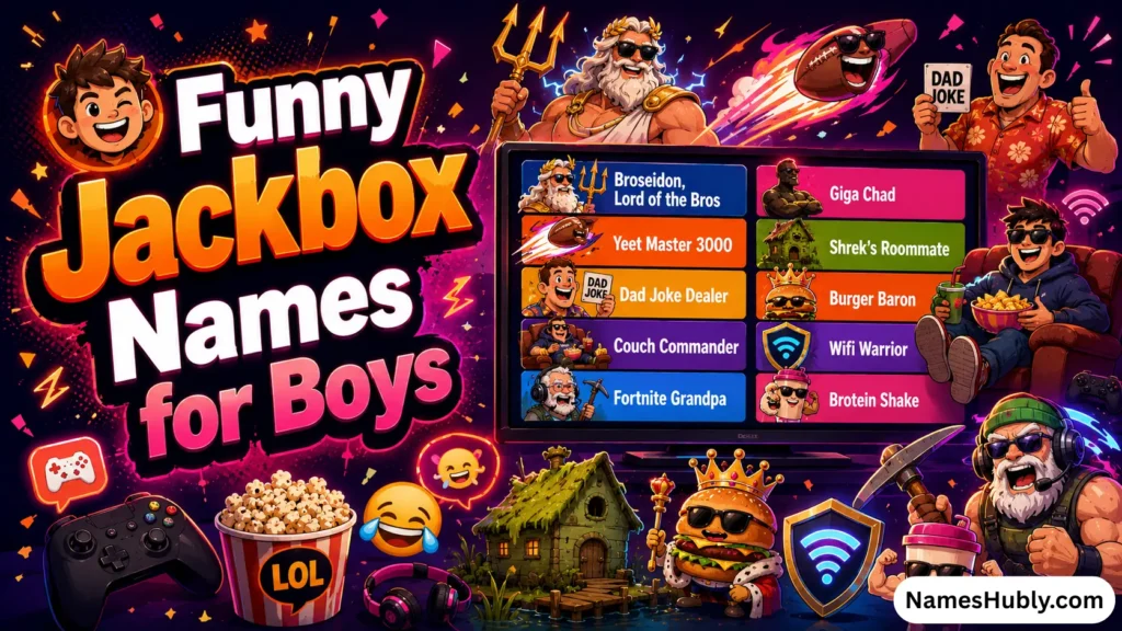 👦 Funny Jackbox Names for Boys