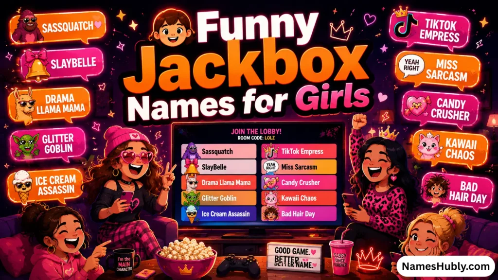 👧 Funny Jackbox Names for Girls