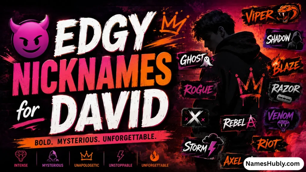 😈 Edgy Nicknames for David