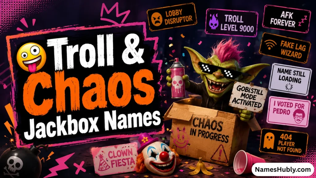🤪 Troll & Chaos Jackbox Names