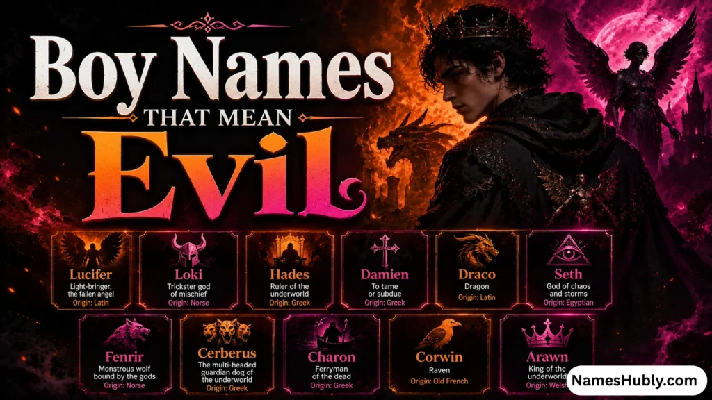 Boy Names That Mean Evil