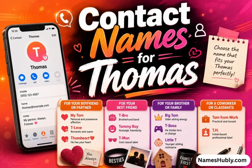 Contact Names for Thomas