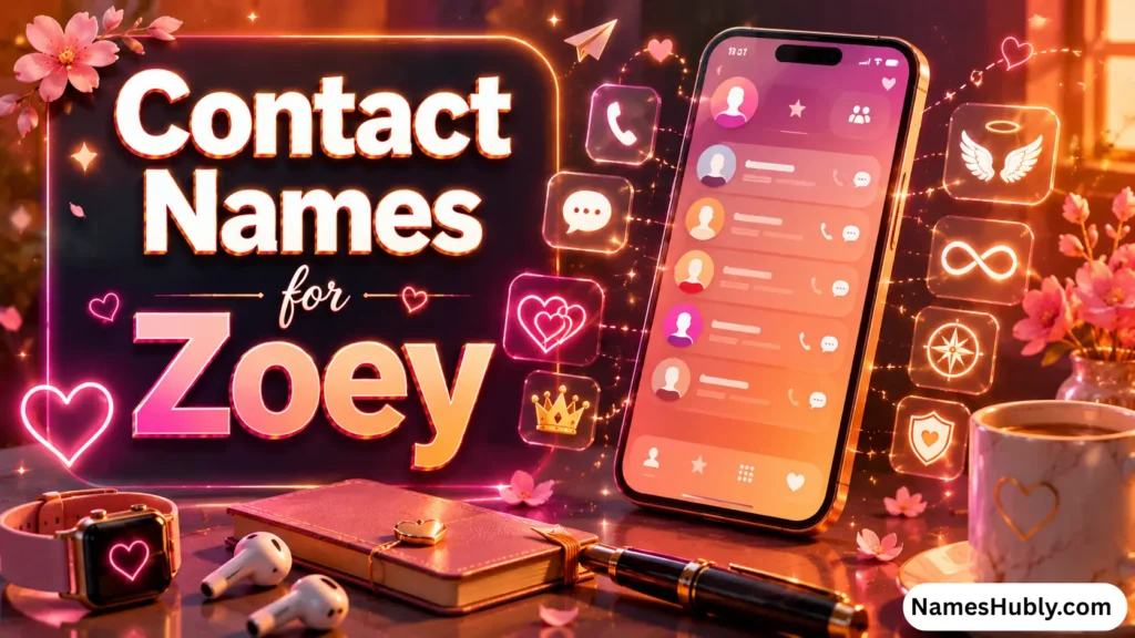 Contact Names for Zoey