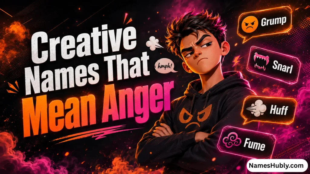 Creative Names That Mean Anger