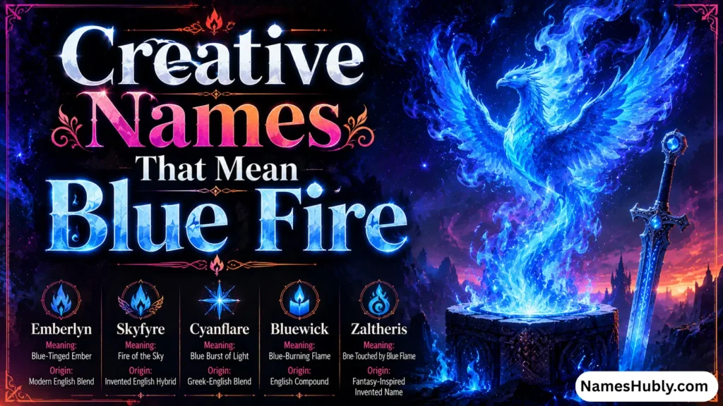 Creative Names That Mean Blue Fire