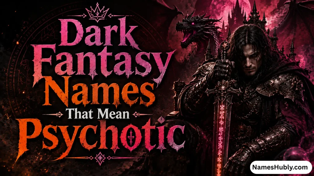 Dark Fantasy Names That Mean Psychotic