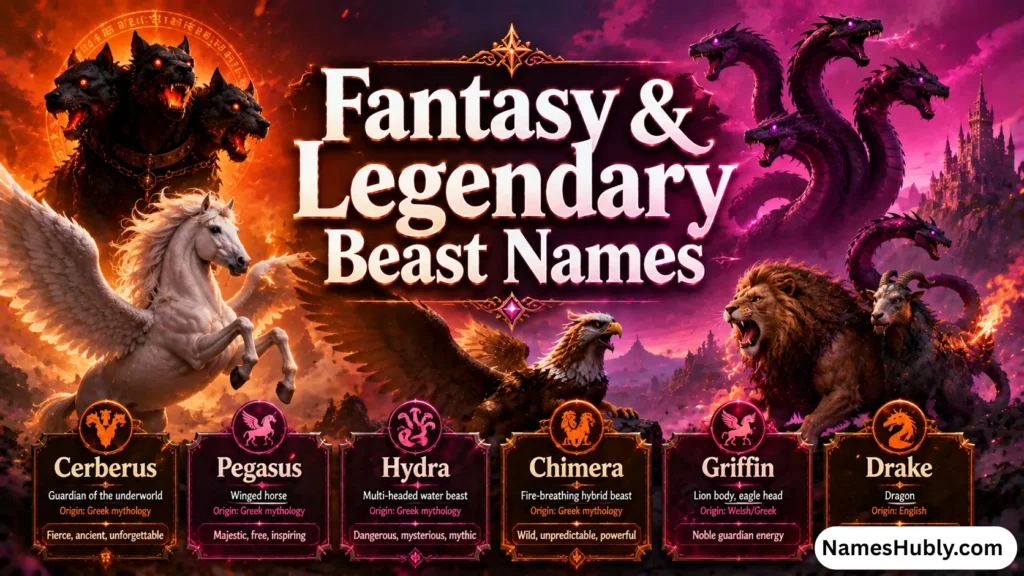 Fantasy & Legendary Beast Names