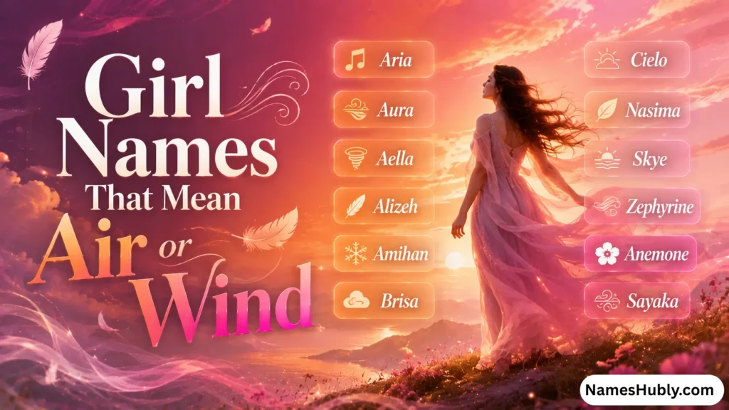 Girl Names That Mean Air or Wind