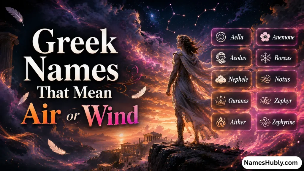 Greek Names That Mean Air or Wind