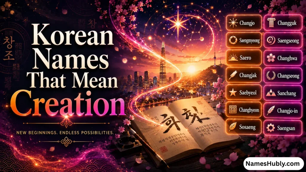 Korean Names That Mean Creation