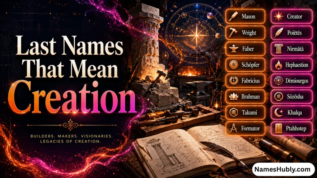 Last Names That Mean Creation