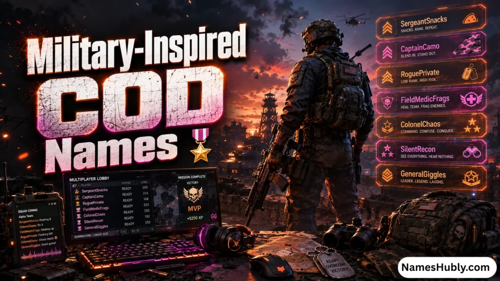 Military-Inspired COD Names 🎖️