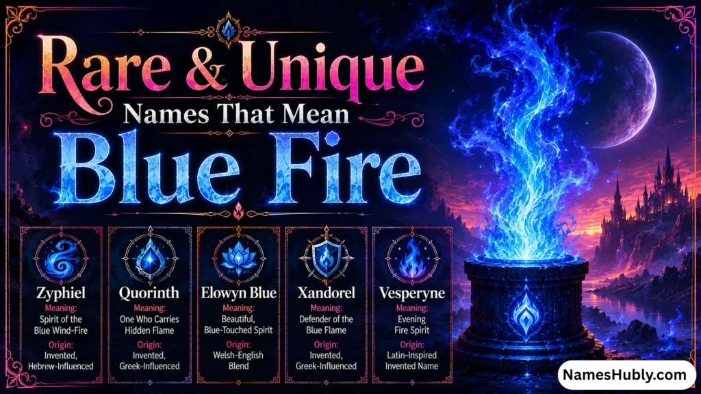 Rare & Unique Names That Mean Blue Fire