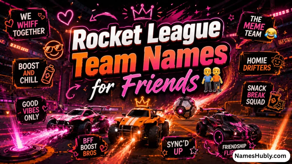 Rocket League Team Names for Friends 👯‍♂️