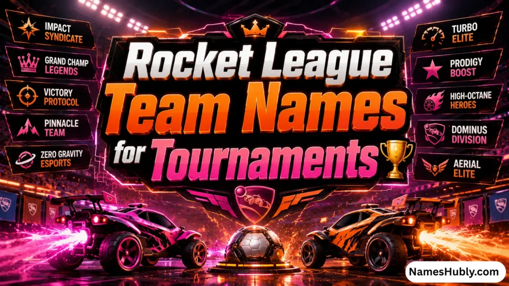 Rocket League Team Names for Tournaments 🏆