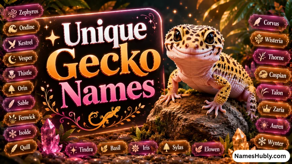✨ Unique Gecko Names