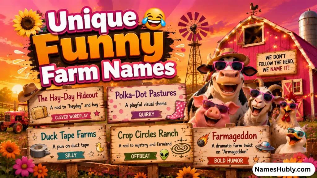 🌻 Unique Funny Farm Names
