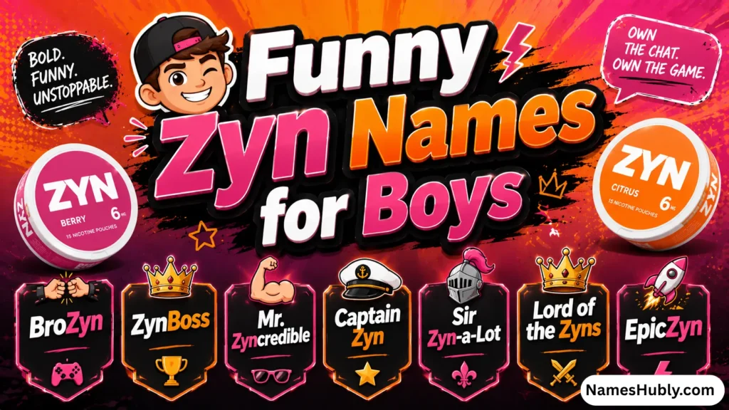 👦 Funny Zyn Names for Boys