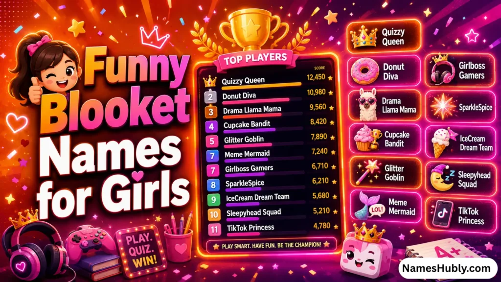 👧 Funny Blooket Names for Girls
