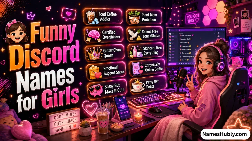 👧 Funny Discord Names for Girls