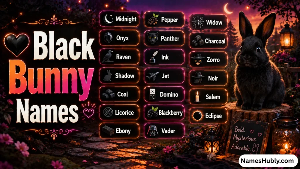 🖤 Black Bunny Names