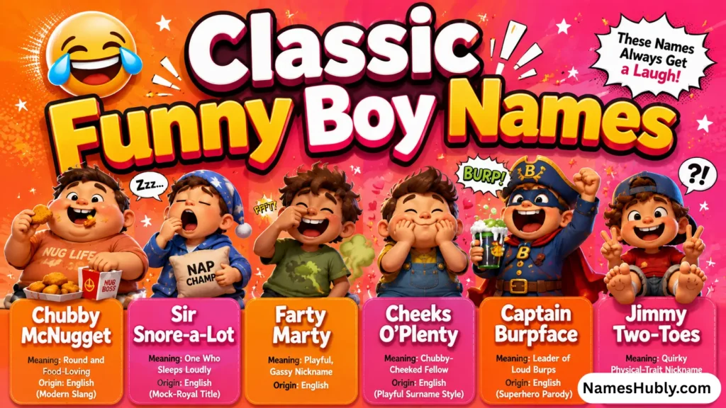 😂 Classic Funny Boy Names