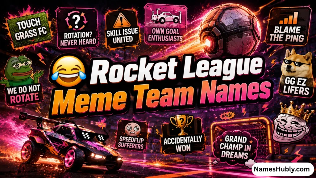 😂 Rocket League Meme Team Names