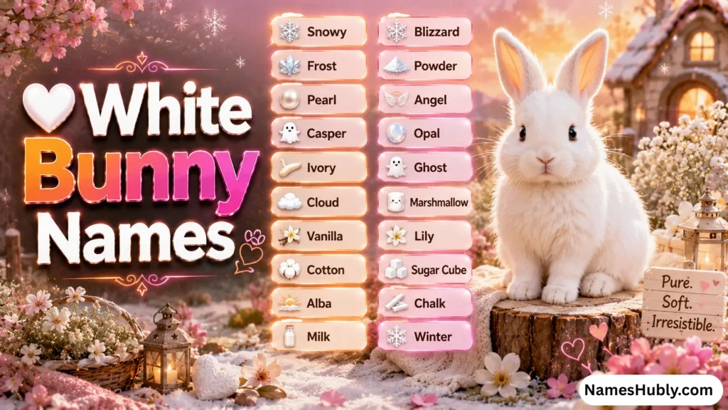 🤍 White Bunny Names
