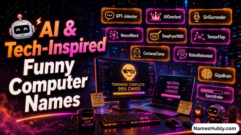 🤖 AI & Tech-Inspired Funny Computer Names