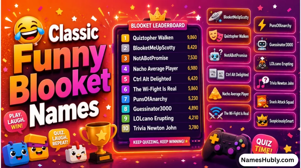 🤣 Classic Funny Blooket Names