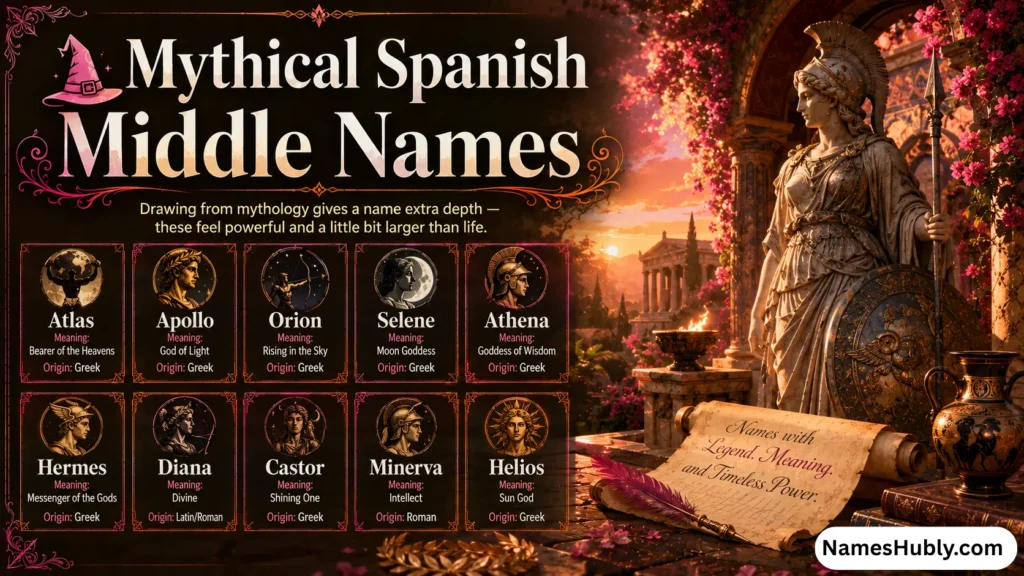 🧙 Mythical Spanish Middle Names