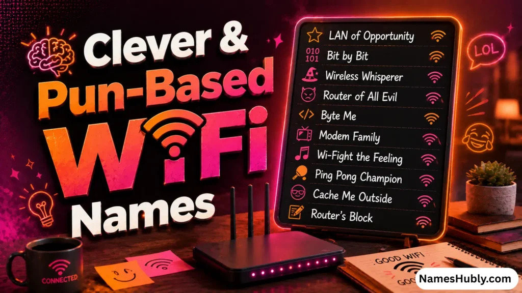 🧠 Clever & Pun-Based WiFi Names
