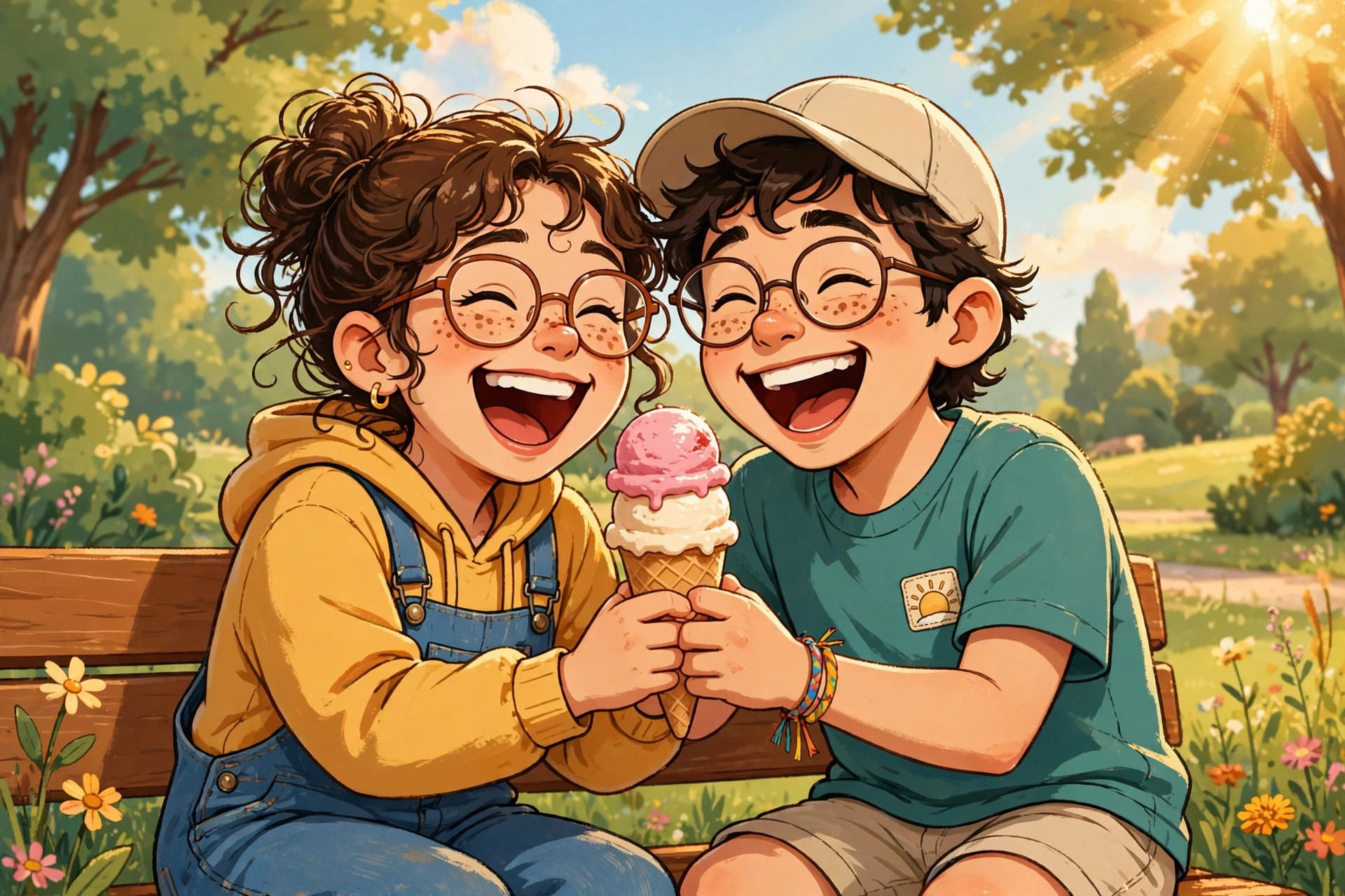 Best friends laughing out loud together, funny cute nicknames for best friend